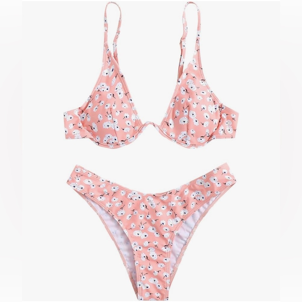 Floral Pink Bikini Set